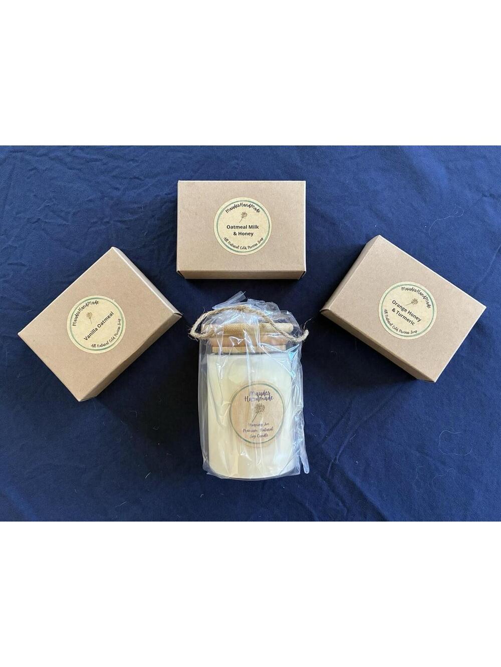 Soy Candle and Soaps gift set